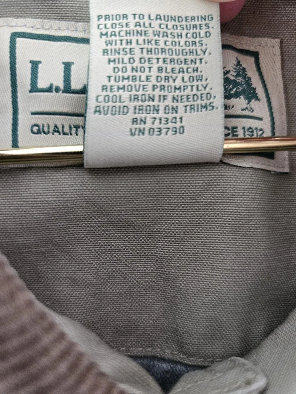 LL Bean Barn Jacket Corduroy Trim Vintage VTG 90s Y2k Chore Coat Button Front M - Picture 10 of 15